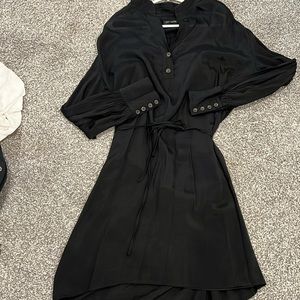 Banana Republic black linen dress
